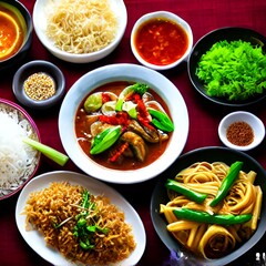 Asian food set