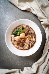 Rice noodle soup with Stewed pork