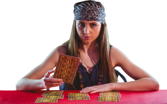 Fortune teller using tarot cards
