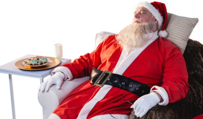 Santa Claus relaxing on sofa