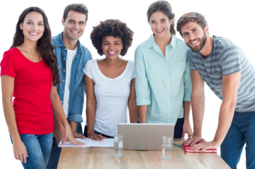 Portrait of young colleagues in office