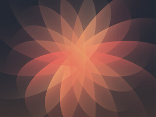 Symmetrical Vector Element in Dark Background for Modern Design