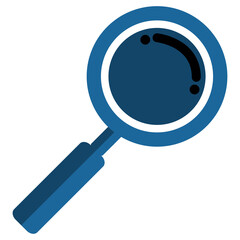 Composite image of magnifying glass