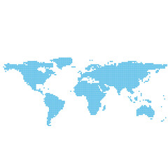 Digitally generated image of world map