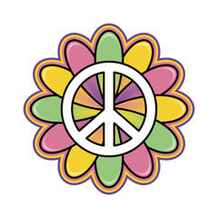  Floral peace sign