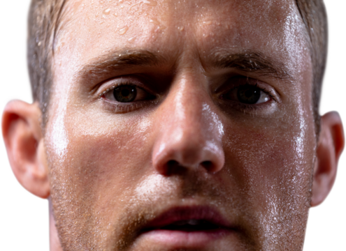 Athletic man after exercise