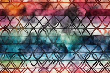 vibrant and colorful watercolor pattern. Generative AI