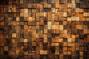 wooden wall made of various types of wood. Generative AI
