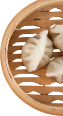 Fototapeten Cropped image of dumpling in steemer © vectorfusionart
