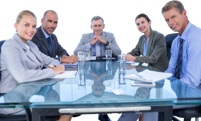 Business colleagues discussing about work