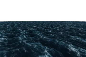 Tuinposter Rough blue ocean © vectorfusionart