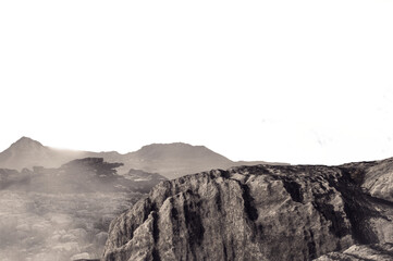 Clouds over mountains