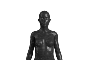 Composite image of black 3d woman