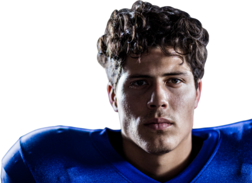 Close-up portrait of sportsman