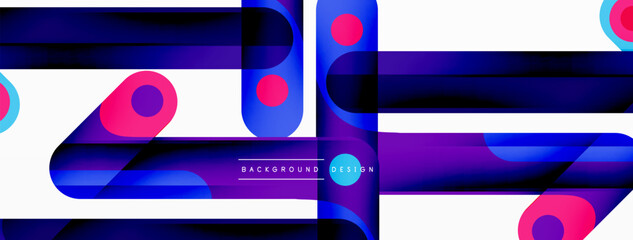 Obraz premium Colorful dynamic stripe composition. Lines geometric creative abstract background for wallpaper, banner or landing