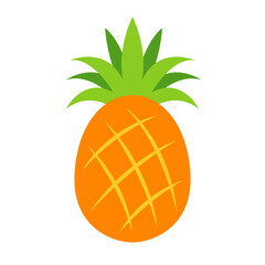 pineapple clipart flat vector illustration logo icon