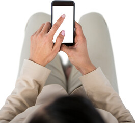 Businesswoman using mobile phone