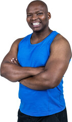 Fit man looking at camera