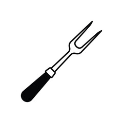 Barbecue fork, grill tools icon vector on trendy design