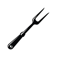 Barbecue fork, grill tools icon vector on trendy design