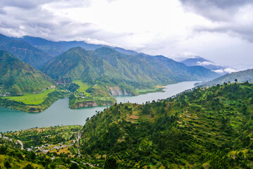 Fototapeta na wymiar Magnificent View of Tehri Dam in Uttarakhand