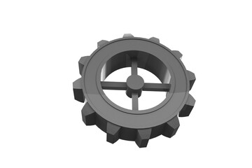 Close-up of metal cog and wheel