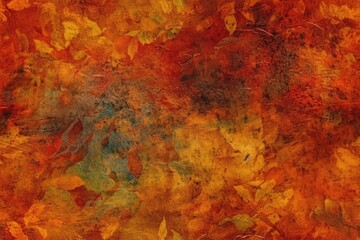 Obraz na płótnie Canvas Autumn leaves in warm oranges and yellows. Generative AI