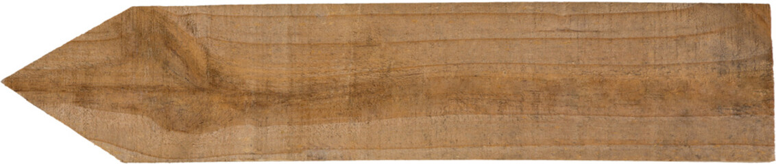 Pointed wooden plank
