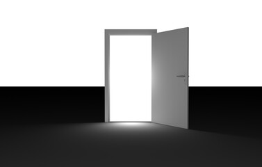 Naklejka premium Illustration of open door
