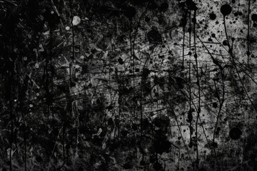 textured and distressed black and white wall background. Generative AI