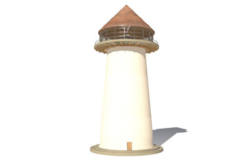 Bright lighthouse with shadow 