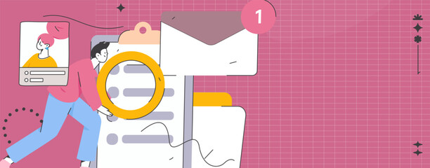 Job Interview People Flat Vector Concept Operation Hand Drawn Illustration
