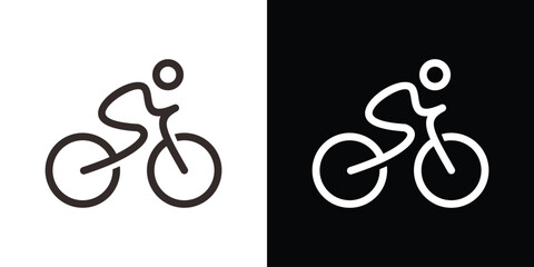 cycling logo line design icon vector illustration