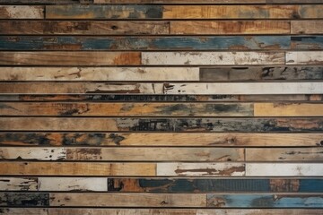 textured wooden plank wall in a close-up view. Generative AI