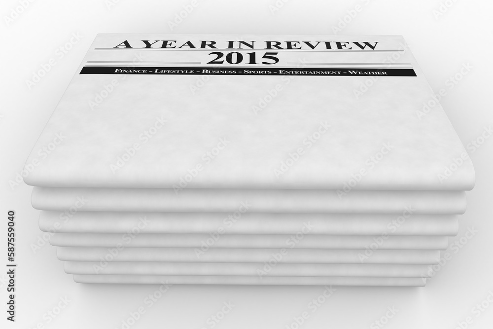 Poster digitally composite image of text on newspaper