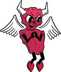 Digital composite of pink devil 