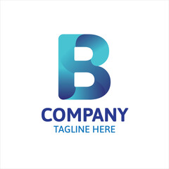Letter b logo design template