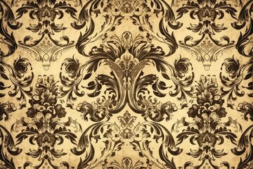 floral patterned wallpaper with a vintage aesthetic. Generative AI