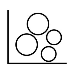 Bubble graph over white background