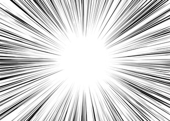 Naklejka premium 漫画の集中線