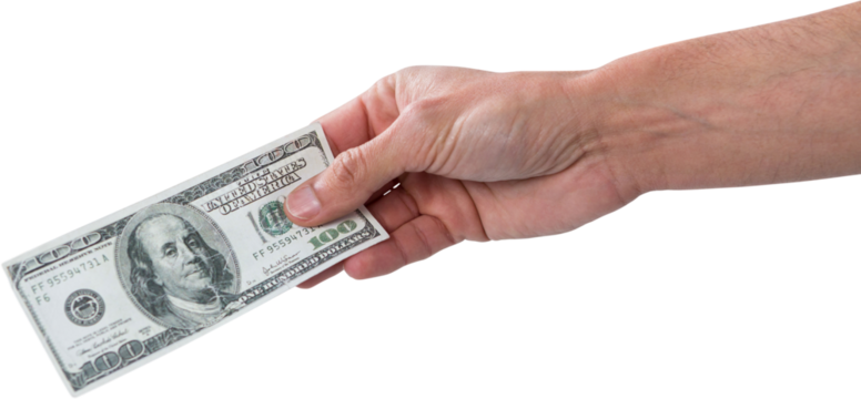 Cropped image of person holding paper currency