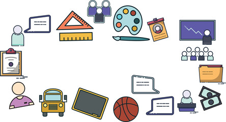 Digital generated image of education diagram