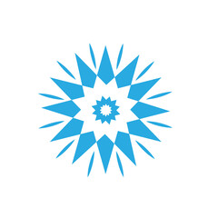 Delicate digital blue snowflake design