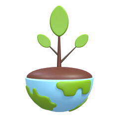 3D Illustration of theme ecology