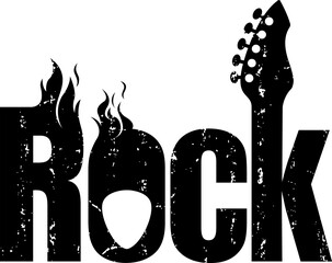 Rock text icon