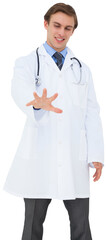 Fototapeta premium Young doctor gesturing