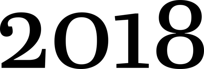 2018 new year in black
