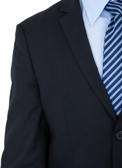 Mid section of businessman wearing full suit