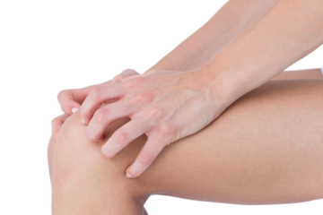 Woman with knee pain