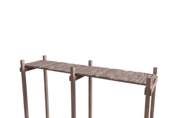 Tuinposter Composite image wooden pier © vectorfusionart